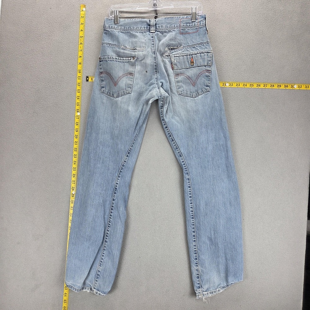VTG Levis Engineered Jeans Mens Blue Twisted Flap Pockets Button Fly Fits 29x32